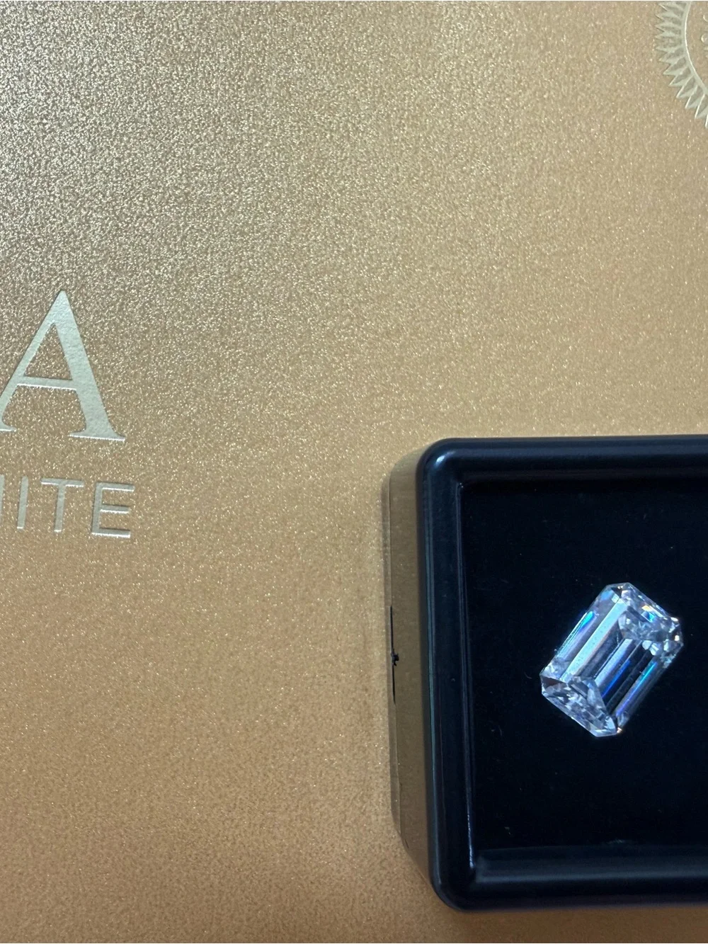 Emerald Cut Clear Moissanite Loose Stone 2.5ct - Picture 5 of 9